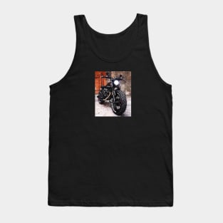 Scrambler Motorcycle, Oil Painting, Bike Drawing, Motorbike Painting, Motorcycle Drawing Tank Top